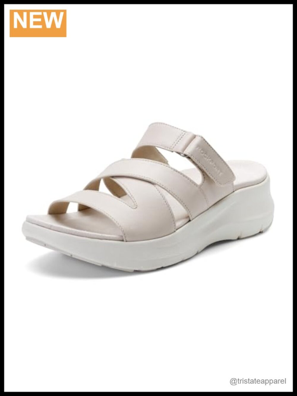 Wedge Sandal with Arch Support Comfort Leather Adjustable Strap
